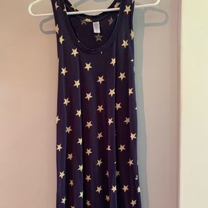 Alternative Apparel Sleeveless Blue w/ Stars Dress Small